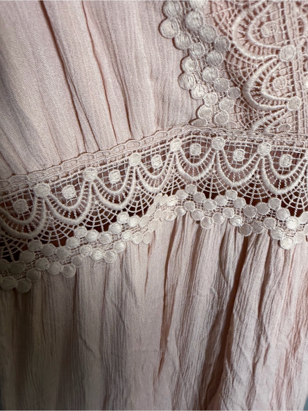 Shinestar Lace-Trim Maxi Dress in Blush Pink - Picture 4 of 8
